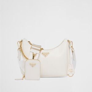 Prada Re-Edition 2005 Saffiano leather bag white